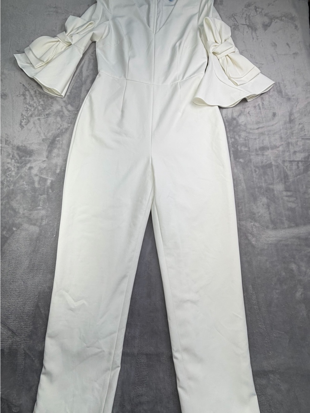 ANTONIO MELANI Cream Wedding Dress Guest Fall Jumpsuit Party Beach Summer 6
